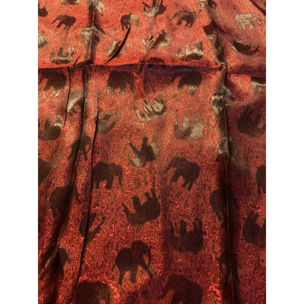 Thai Hand Woven Elephant Silk  Scarf 27” X 70”